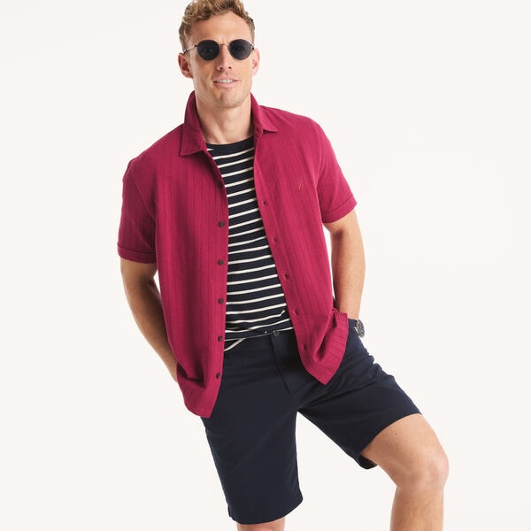 Button-Down Seersucker Polo