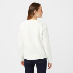 CROSSOVER HEM LOGO SWEATSHIRT,Marshmallow,large