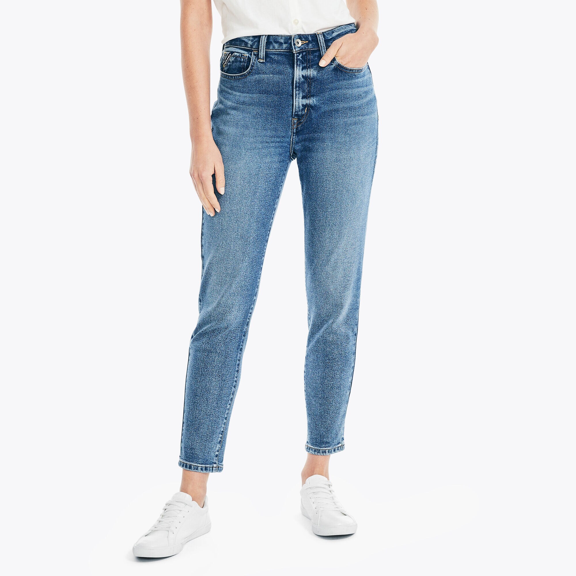 NAUTICA JEANS CO. HIGH RISE DENIM,Aegean Sea Wash,large