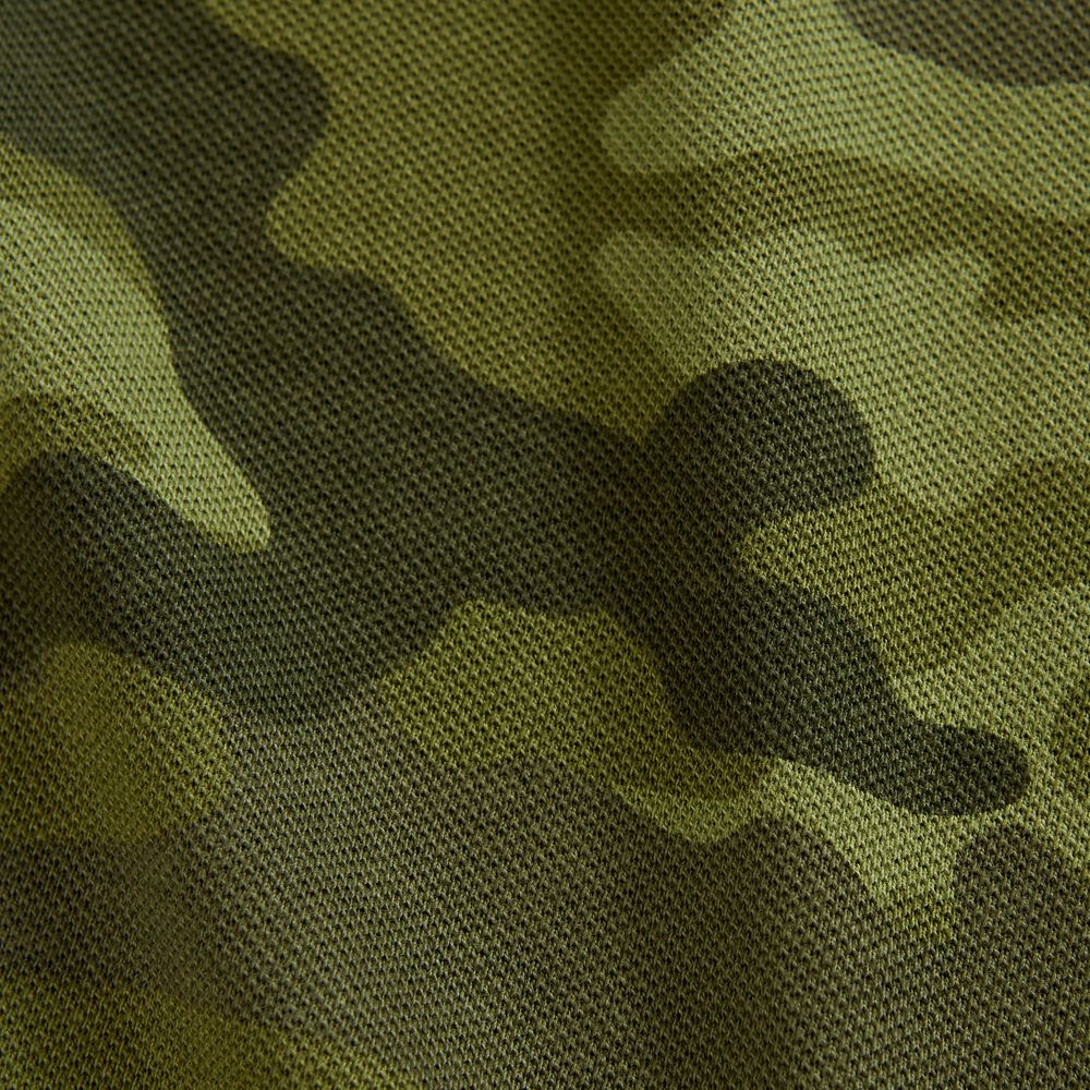 CLASSIC FIT CAMOUFLAGE POLO,Olive,large