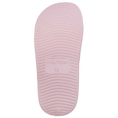 GIRLS' LOGO SLIDE SANDAL,Pink,large