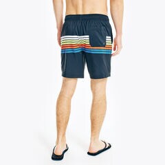 SUSTAINABLY CRAFTED 8" STRIPED SWIM,Navy,large