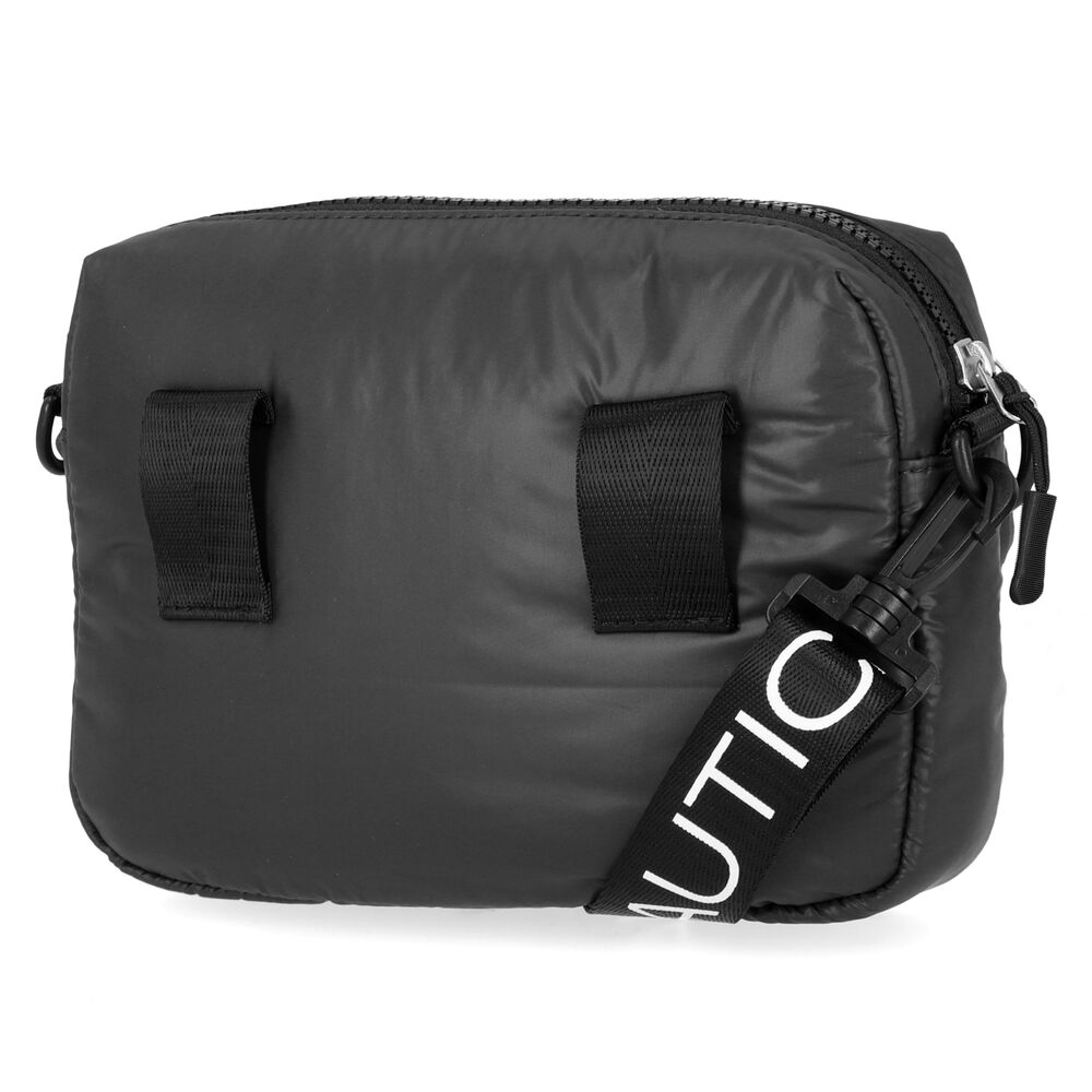 LOGO NYLON PUFFER BAG,Black,large