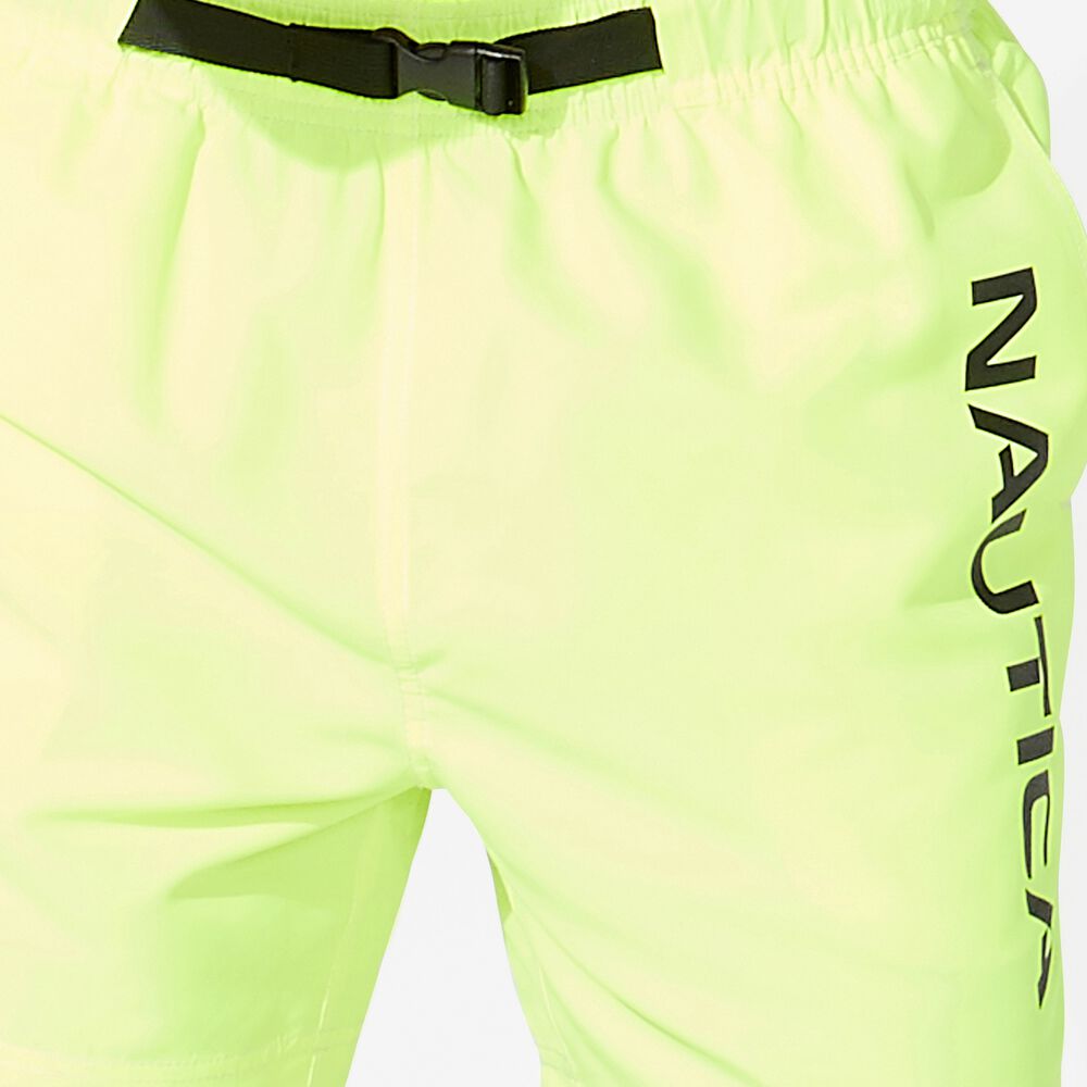 8" BIG & TALL BUCKLE-WAIST SWIM SHORT,Nautica Yellow,large