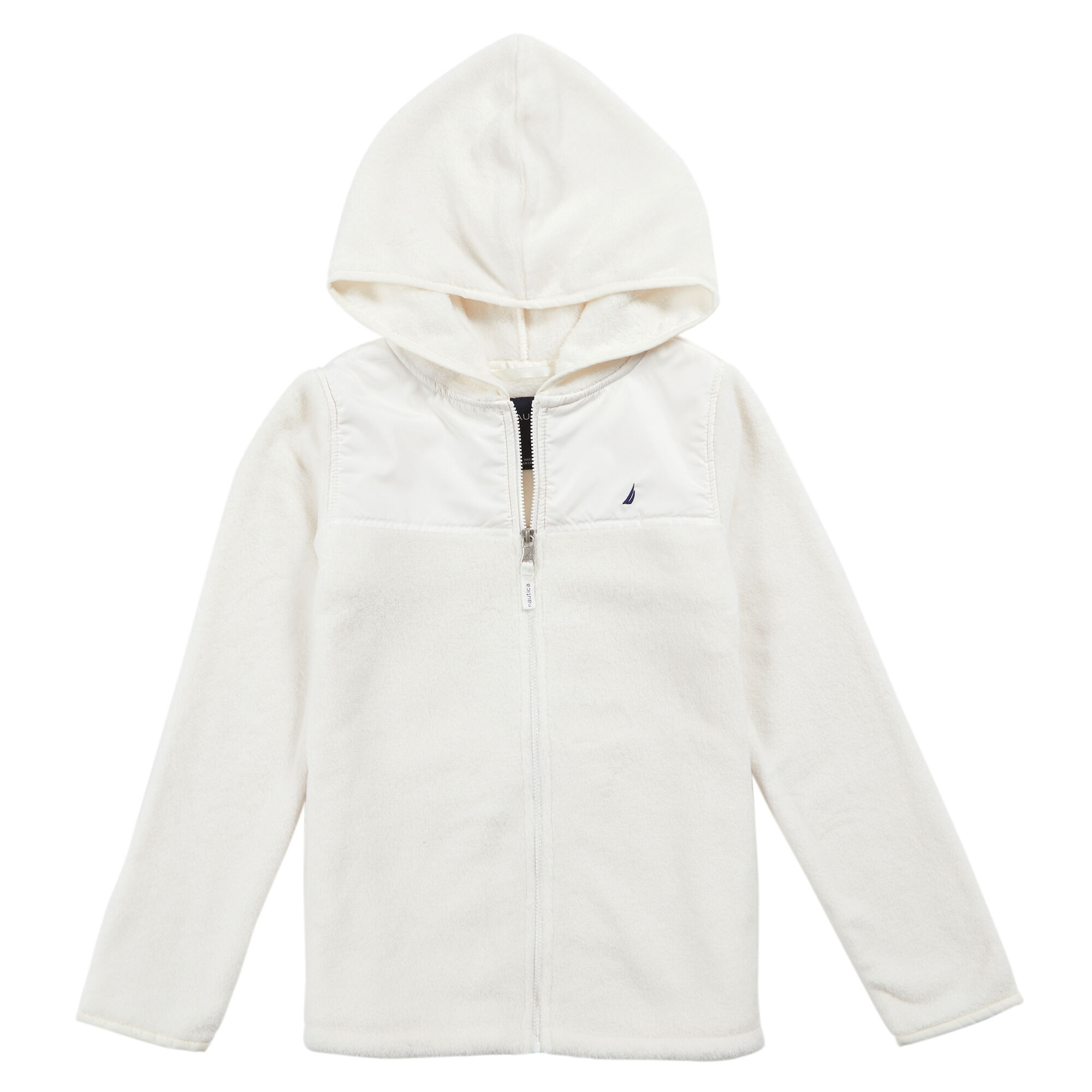 Little Girls' Faux Fur Nautex Jacket (4-6X),Bright White,large