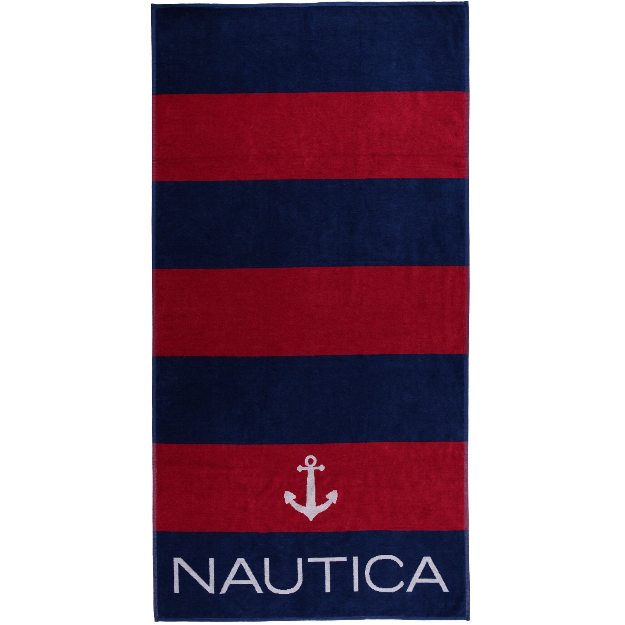 ANCHOR PRINT BEACH TOWEL,Nautica Red,large