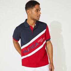 CLASSIC FIT NAVTECH COLORBLOCK POLO,Navy,large