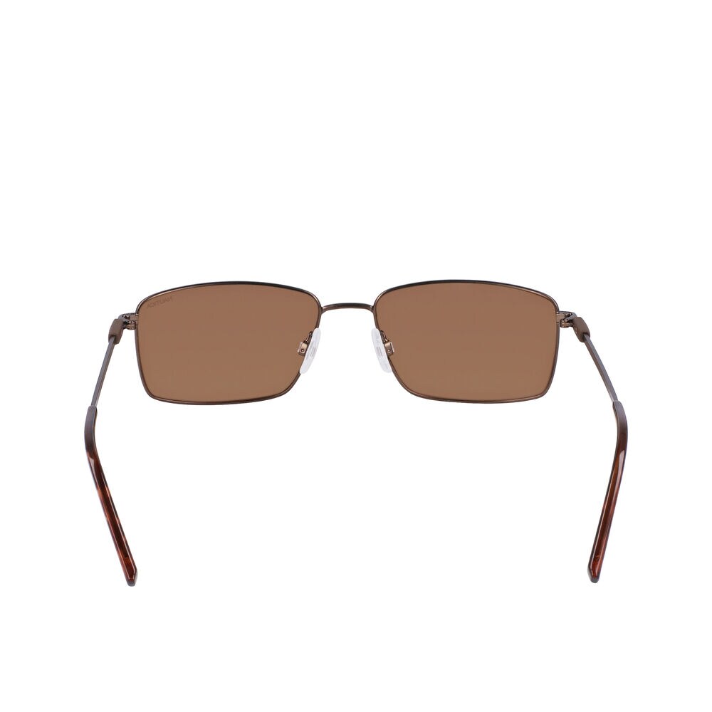 ANCHOR RECTANGLE SUNGLASSES,Dark Brown,large