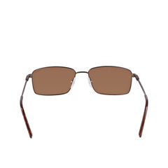 ANCHOR RECTANGLE SUNGLASSES,Dark Brown,large