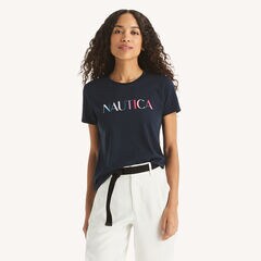Glitter Logo Graphic T-Shirt,Stellar Blue Heather,large