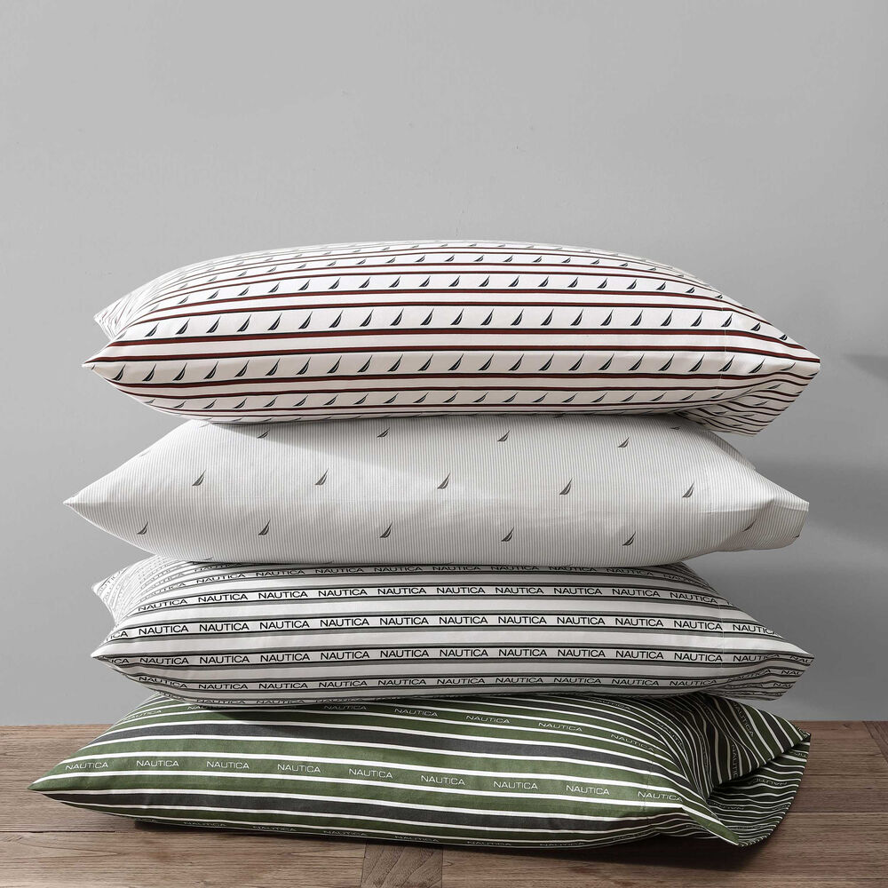 Red Stripe Queen Sheet Set,Pale Orchid,large