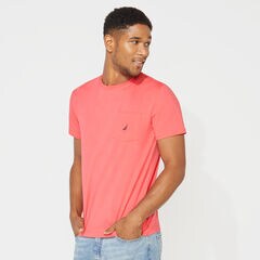 CREWNECK POCKET T-SHIRT,Persian Red,large