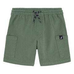 LITTLE BOYS' PULL-ON CARGO SHORT (4-7),Light Olive,large
