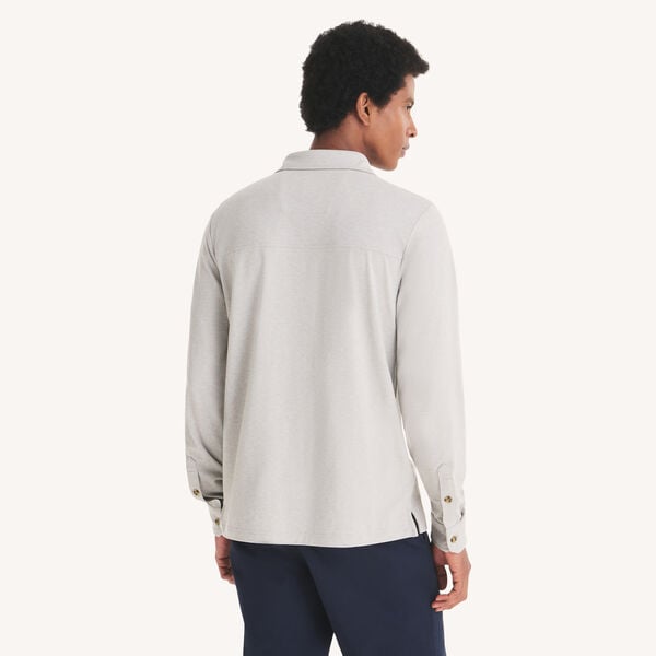 Golf Fit Long-Sleeve Button-Front Performance Polo