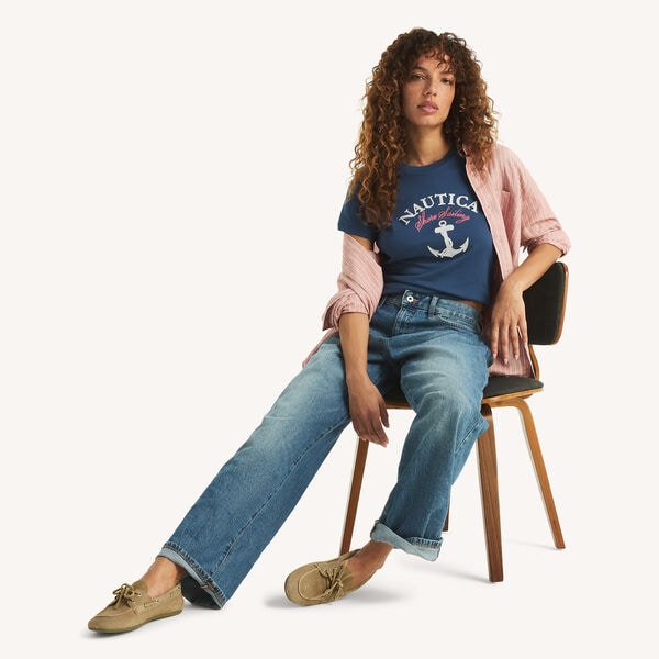 Nautica Sailing Logo Graphic T-Shirt