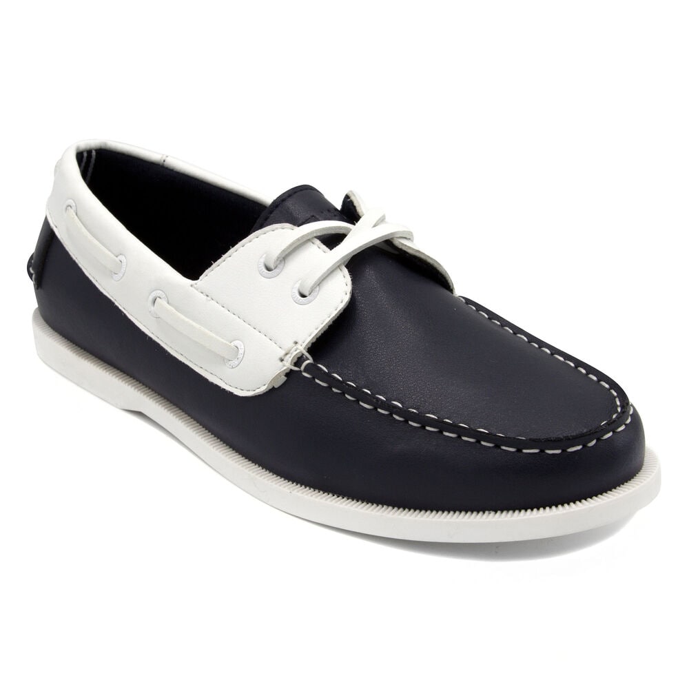 Nueltin Boat Shoes - Navy & White,Navy,large