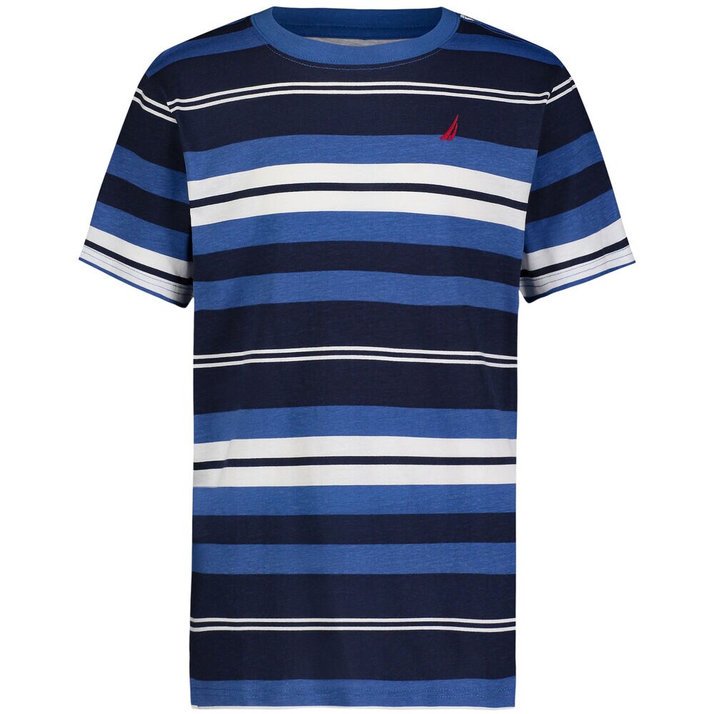 Little Boys' Stripe T-Shirt (2T-7),Bolt Blue,large