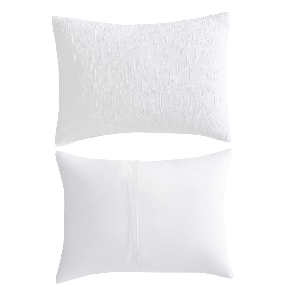 Seaside Floral White King Comforter-Sham Set,Antique White Wash,large