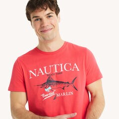 Marlin Graphic T-Shirt,Glory Red,large