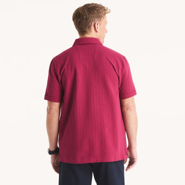 Button-Down Seersucker Polo