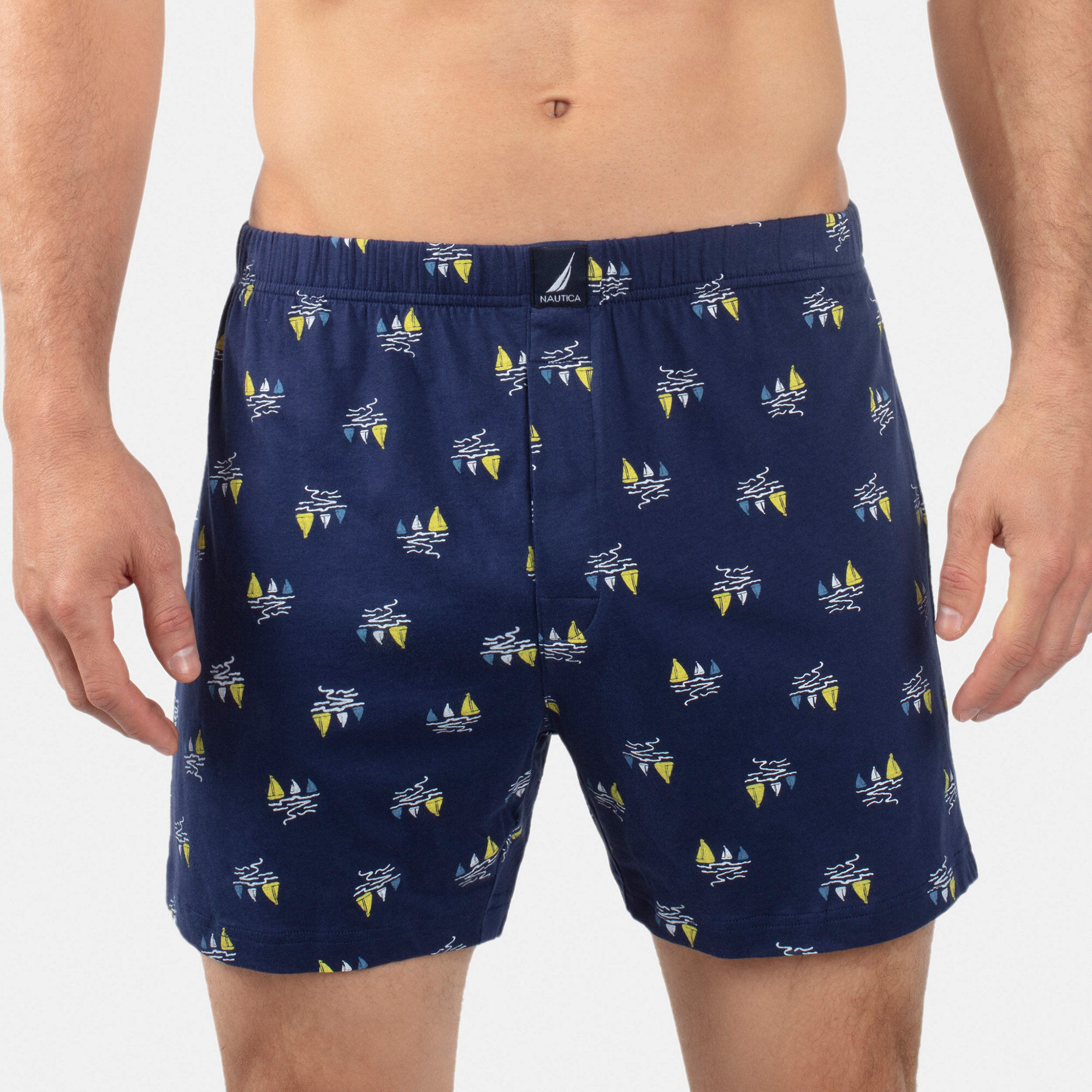 Stretch Sailboat Boxers,Lapis,large