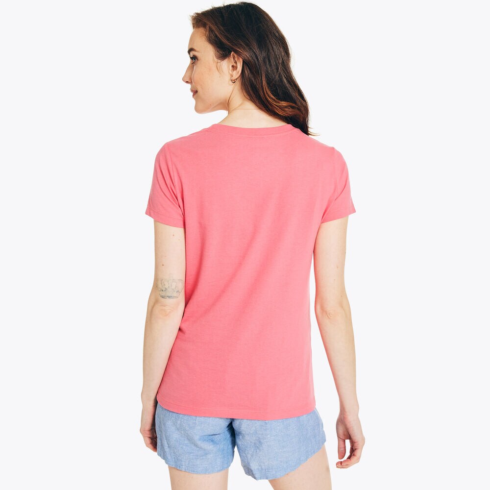 Floral Foil Logo Graphic T-Shirt,Prism Pink,large