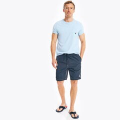 Big & Tall Anchor Full-Elastic Swim Trunks,Navy,large