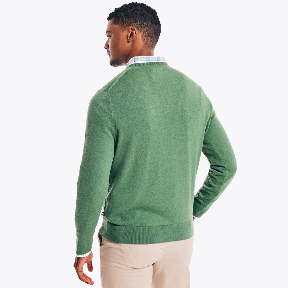 NAVTECH V-NECK SWEATER,Shaded Spruce Heather,large