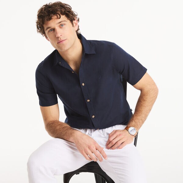 Short-Sleeve Linen Deck Shirt
