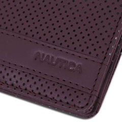 Perforated Logo Card Case,Pink Shrimp,large