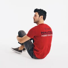 LOGO GRAPHIC T-SHIRT,Nautica Red,large