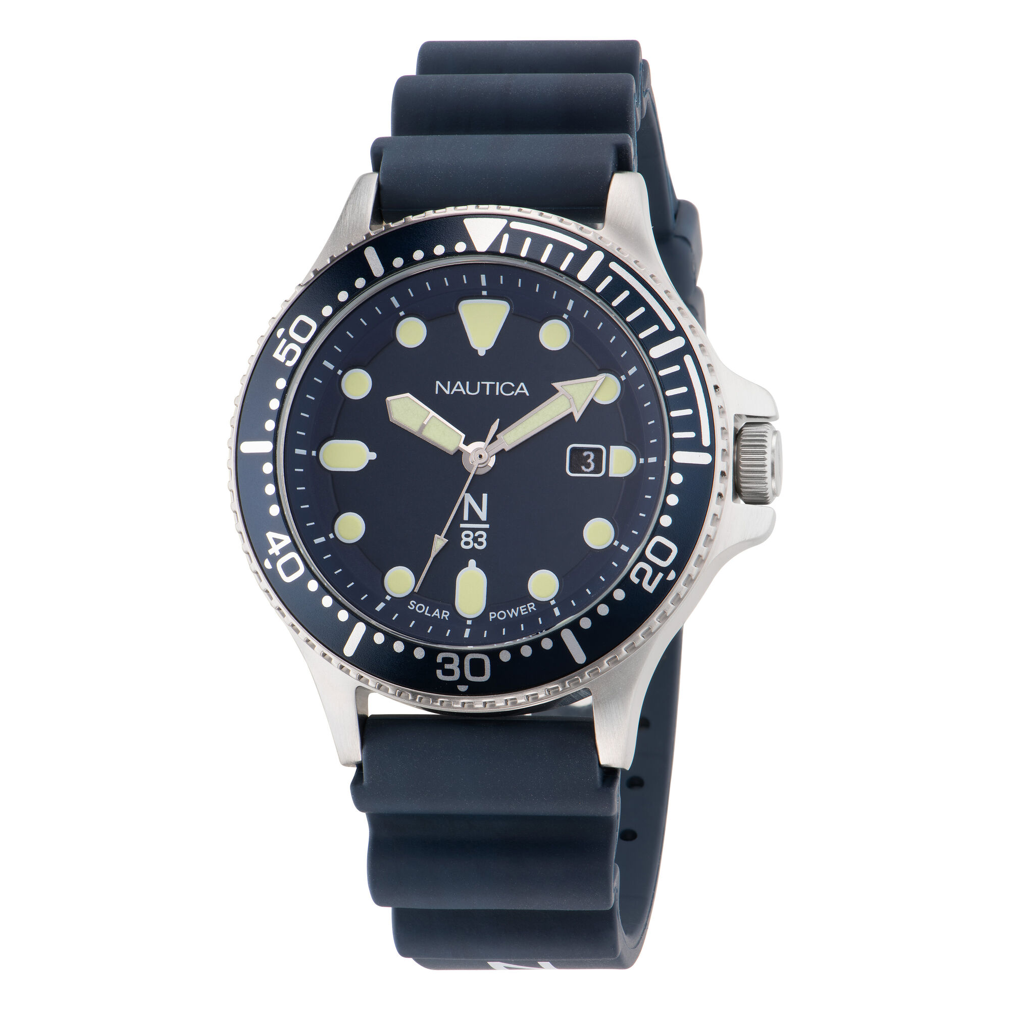 Cocoa Beach Solar-Powered Recycled 3-Hand Watch,Multi,large