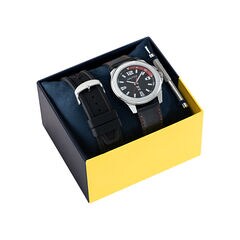 TORTUGA BAY LEATHER AND SILICONE WATCH BOX SET,Multi,large