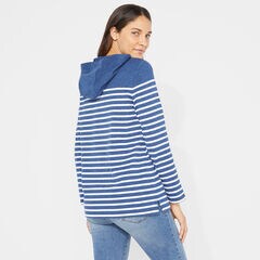 STRIPE PULLOVER HOODIE,Windsurf Blue,large