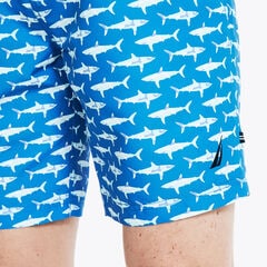 8" SHARK PRINT QUICK-DRY SWIM,True Navy,large