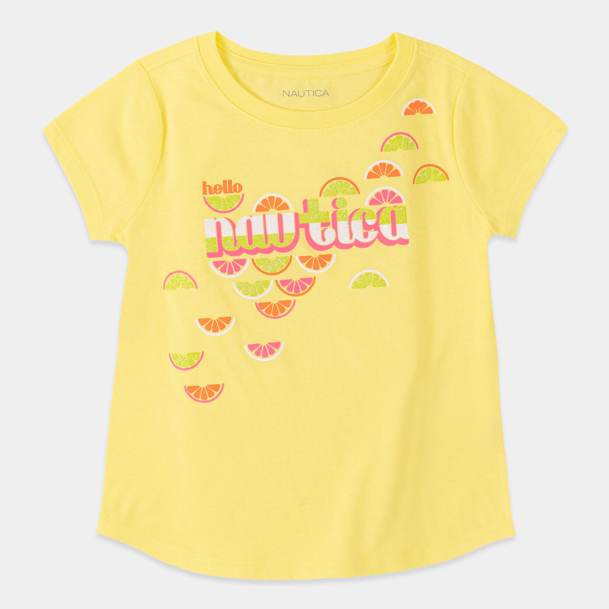GIRLS' FRUIT PRINT TEE (8-20),Limelight,large