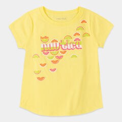 GIRLS' FRUIT PRINT TEE (8-20),Limelight,large