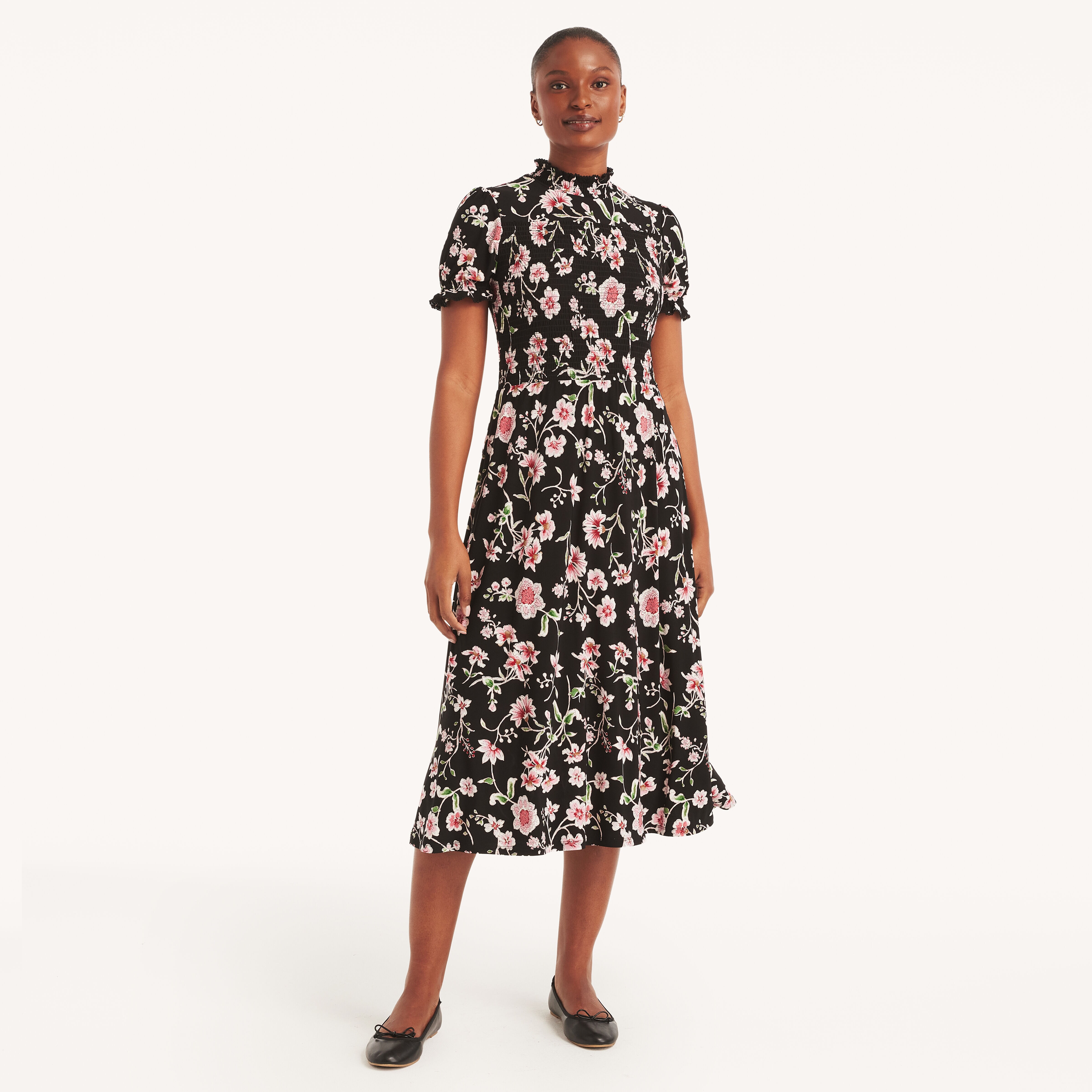 Floral Print Smocked Dress | Nautica