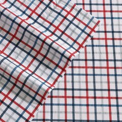 Boating Tattersall Plaid Grey Twin Sheet Set,Heather,large