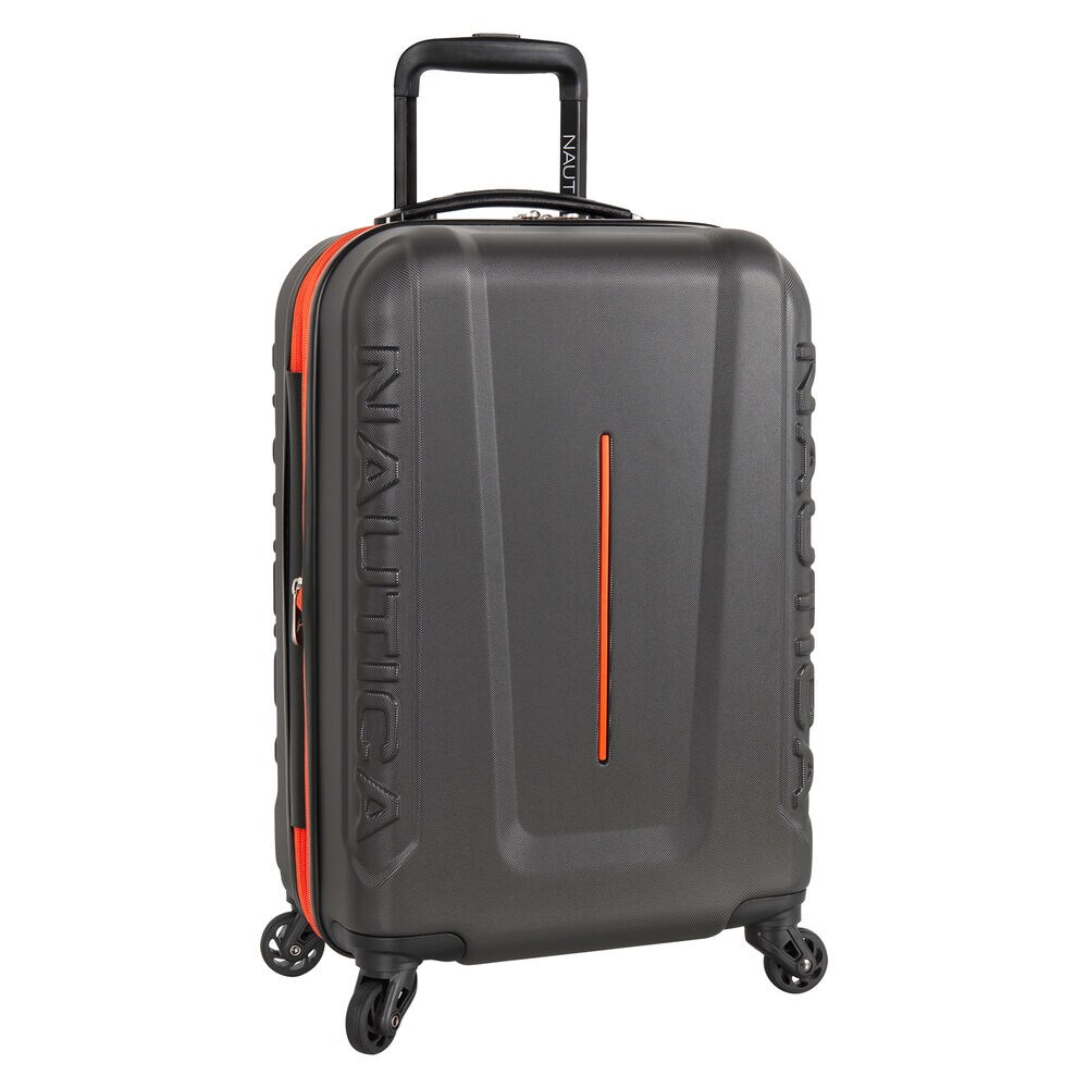Vernon Bay 20" Hardside Spinner Luggage in Grey/Orange,Grey Heather,large
