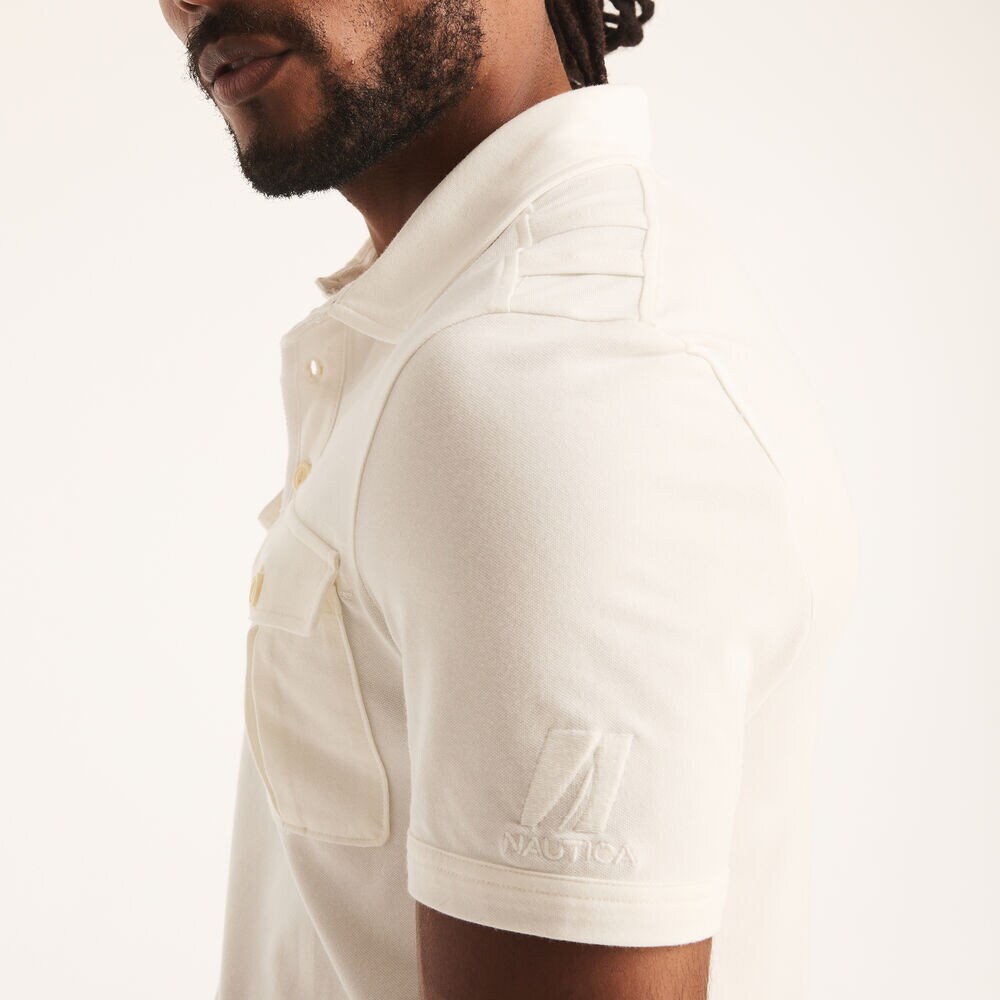 Classic Fit Polo,Sail White,large
