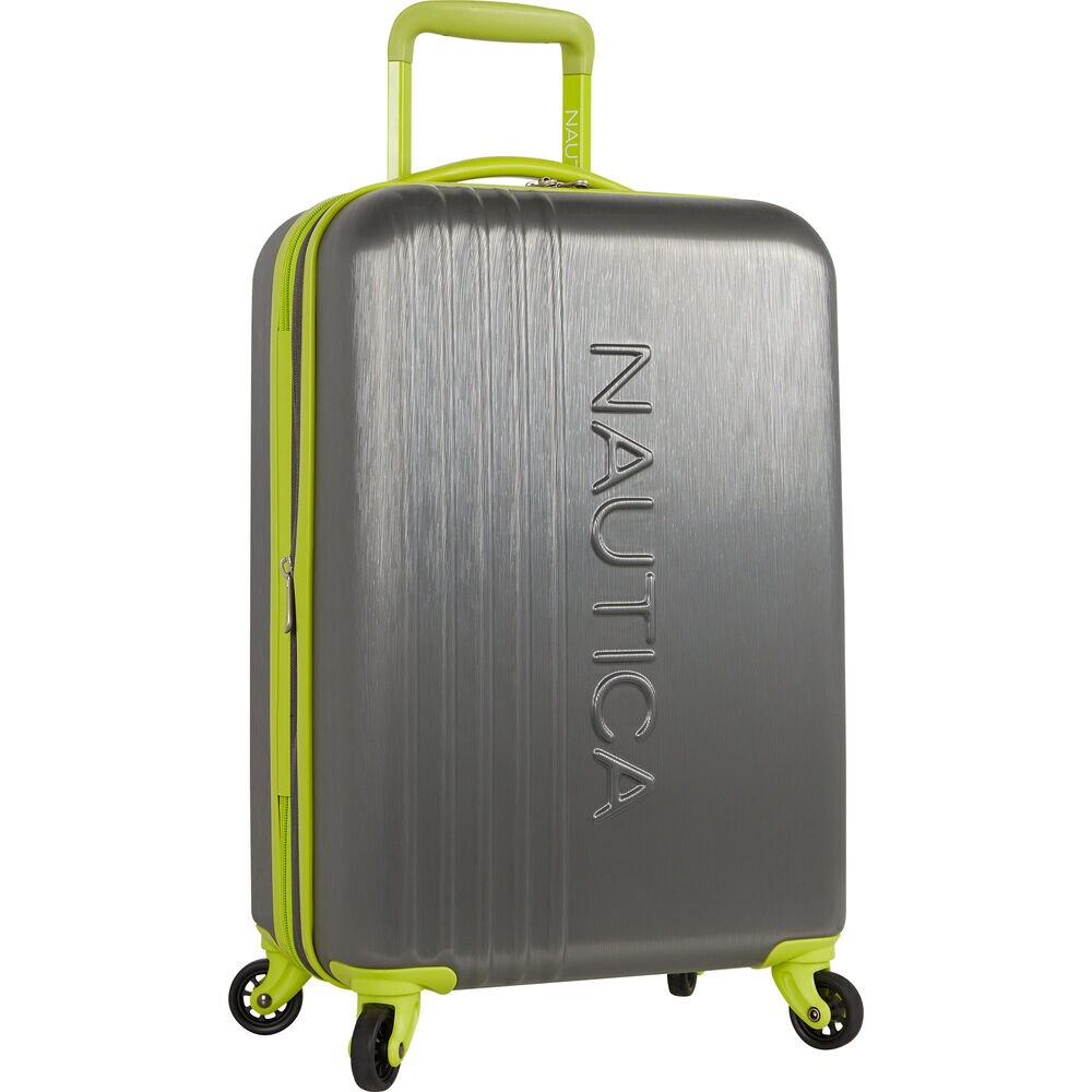 Lifeboat 20" Expandable Spinner Luggage,Charcoal,large