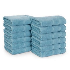 Belle Haven Washcloth Set, 12-Piece,Lapis,large