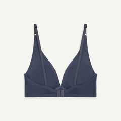 Laser-Cut Lounge Bra, 3-Pack,Dark Brown Heather,large