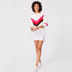 5’’ STRIPED-ROPE PRINT SHORT,Bright White,large