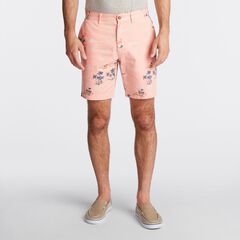 BIG & TALL PRINTED DECK SHORT,Peach Glow,large