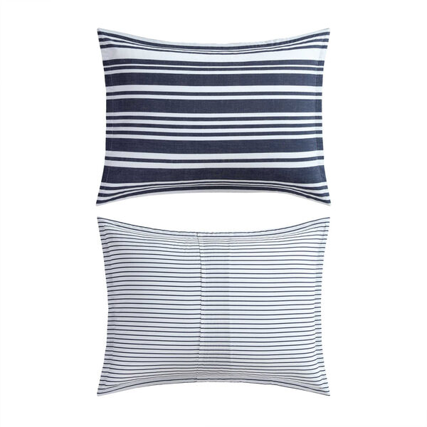 Coastline Stripe Blue Twin Comforter Set