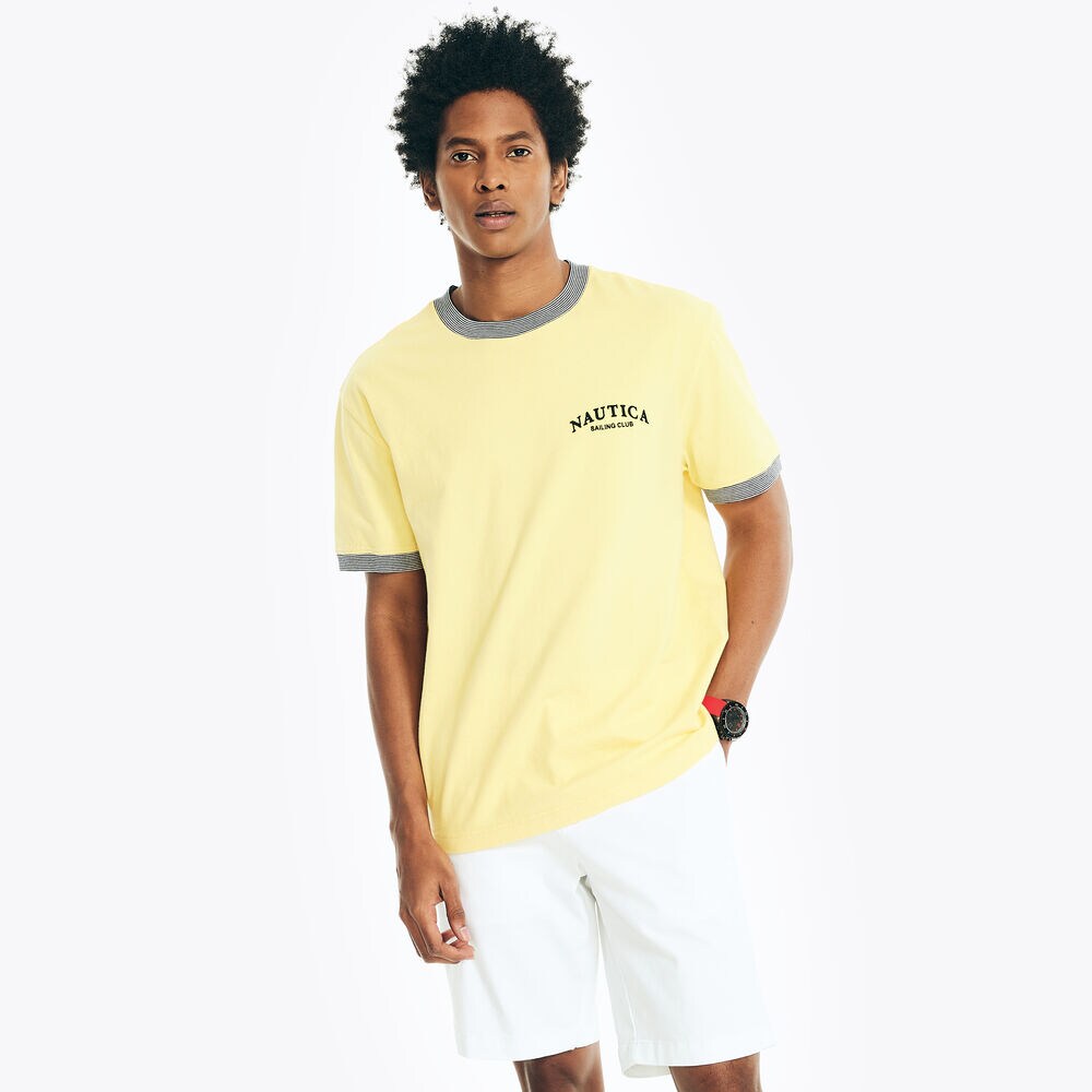 PRINTED T-SHIRT,Aspen Gold,large