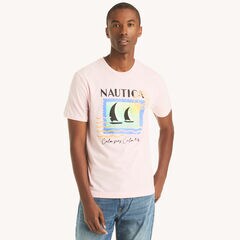 Calm Seas Graphic T-Shirt,Pale Orchid,large