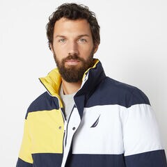 REVERSIBLE TEMPASPHERE COLORBLOCK JACKET,Navy,large